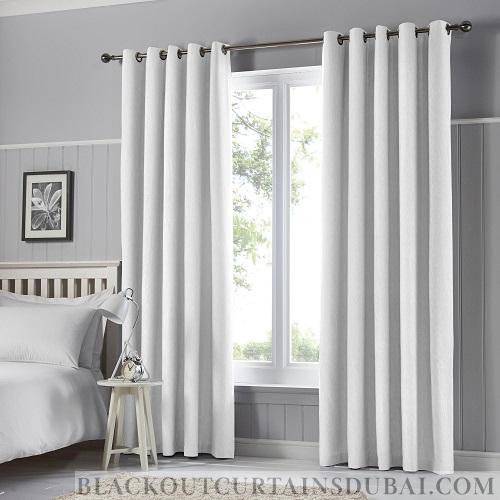 white blackout curtains