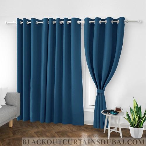 blue blackout curtains